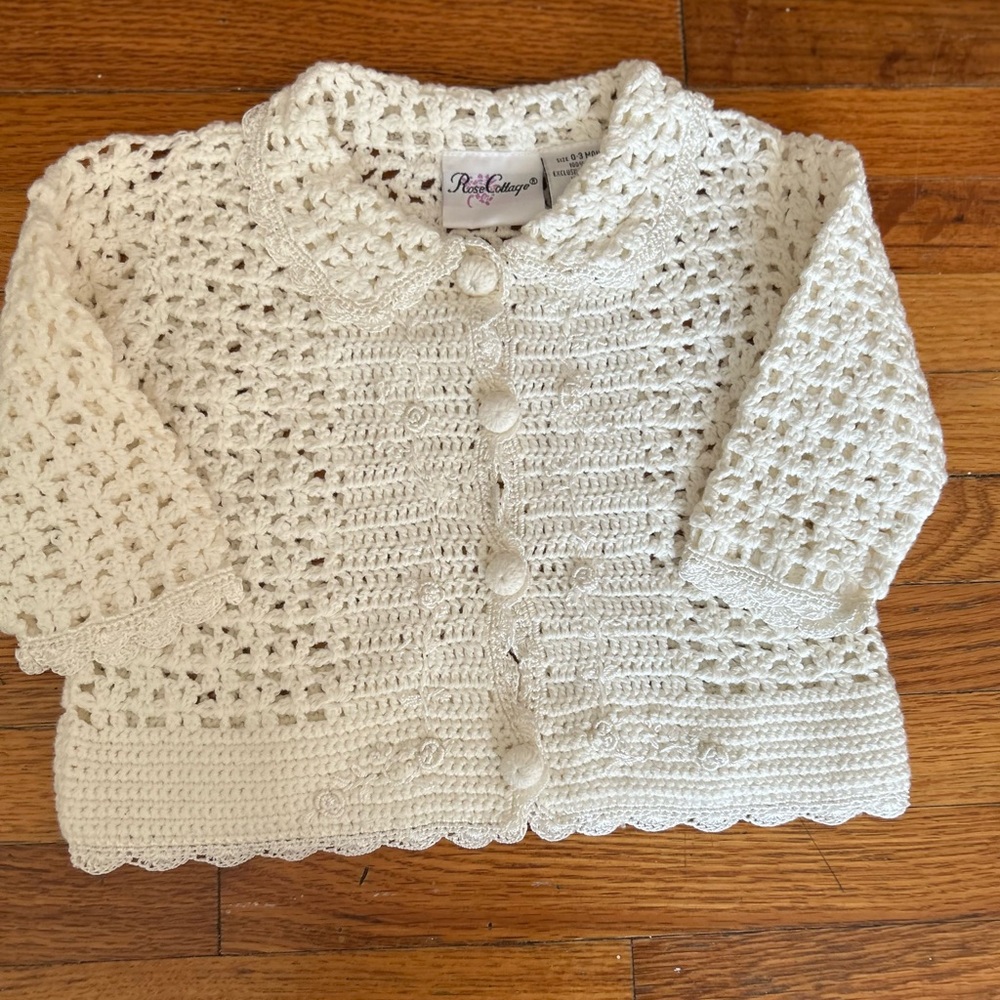 Vintage Crochet Baby Sweater